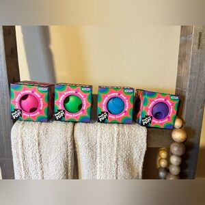 Viral New NEEDOH Happy Snappy Set Of 4 Pink, Green, Blue, Purple.